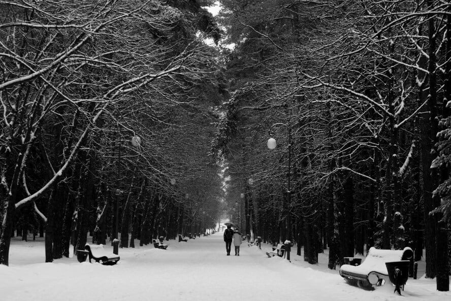 Minsk winter street scene