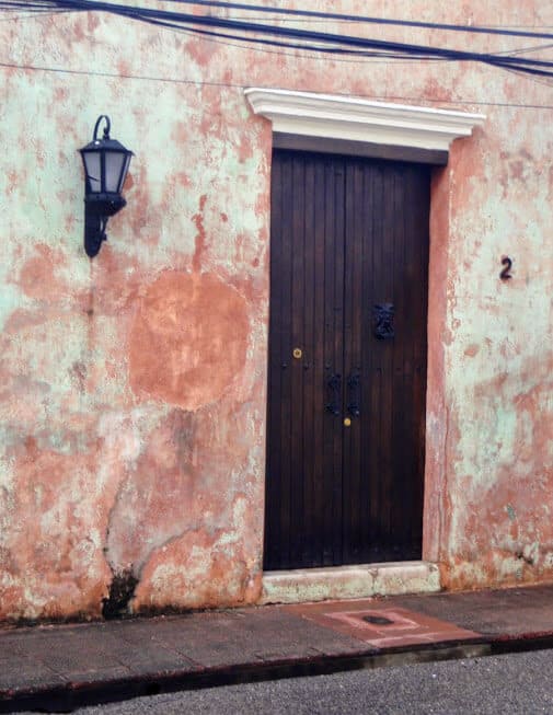 orange and brown doorway in Santo Domingo