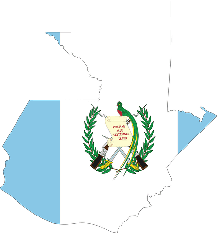 Guatemala map and flag 