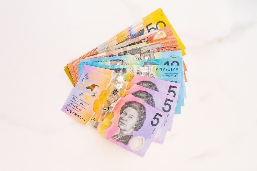 pile of Australian cash