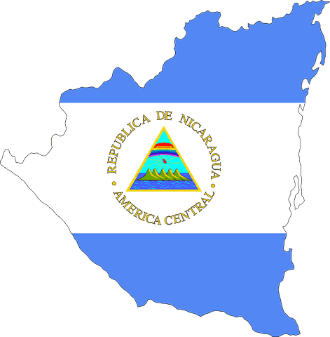 Map and flag of Nicaragua - Things to Do in Granada Nicaragua