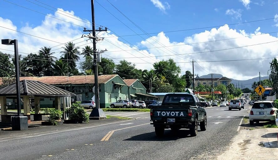Toyota truck in downtown Kolonia, Pohnpei Micronesia 