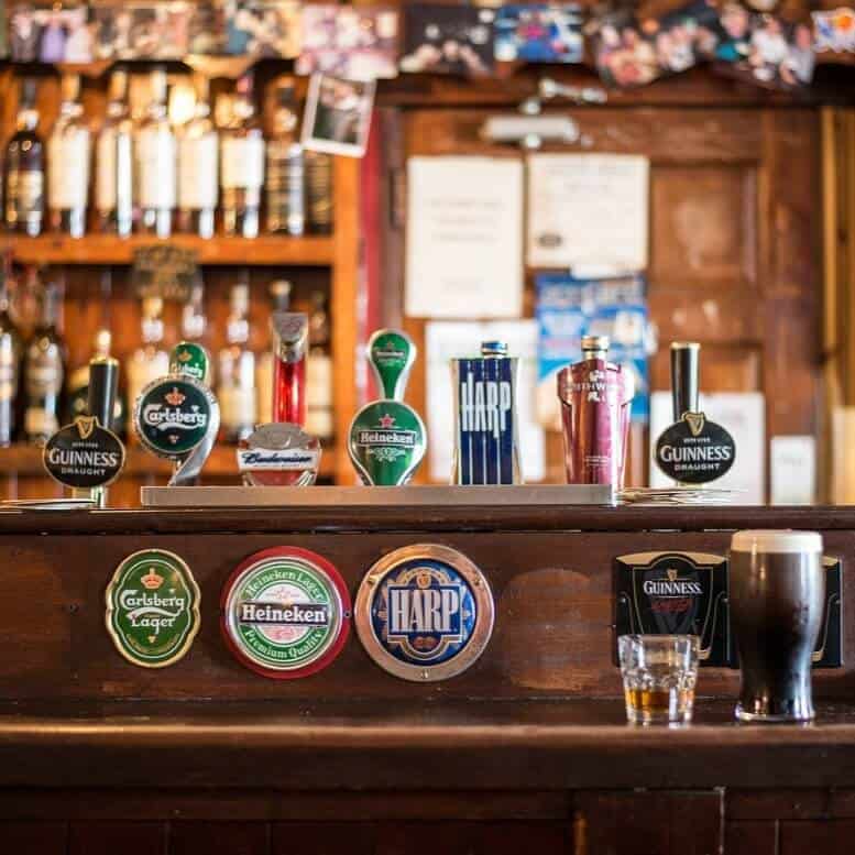 pub interior with taps