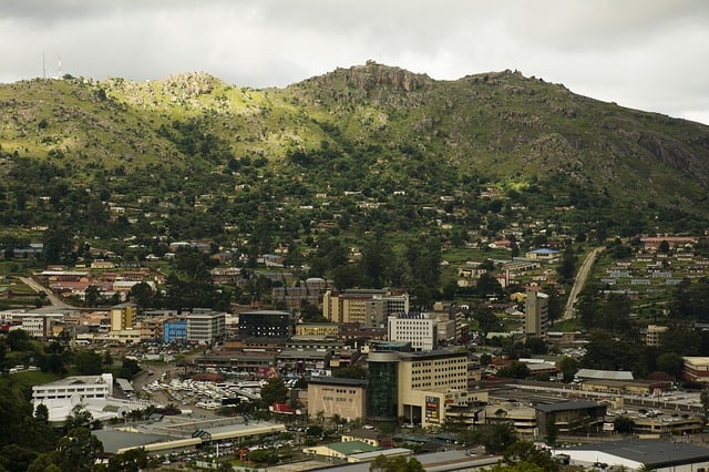 Mbabane, the largest city of Swaziland