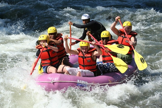 six people in raft