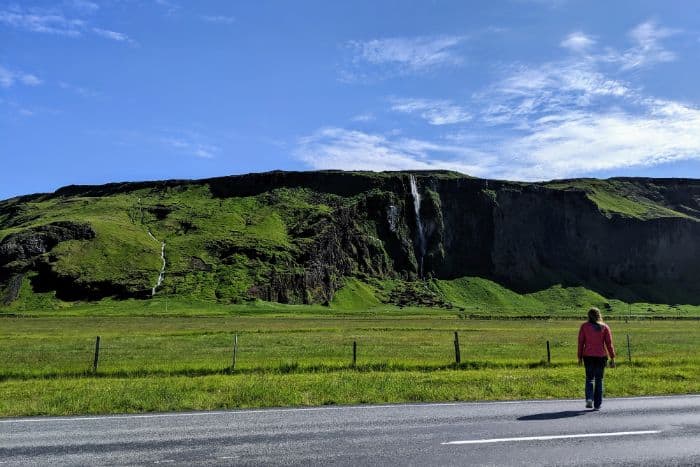 waterfall by highway